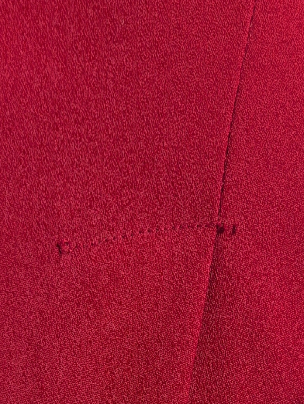 V.I Petites Red Dress With Rhinestone Button Decal, Zip Up With Shoulder Pads 16 - Picture 7 of 8